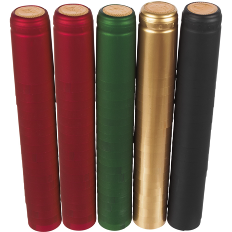 Krimp-capsules Ø 31mm mix van kleuren 100 stuks