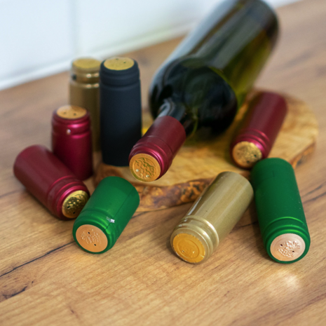 Krimp-capsules Ø 31mm mix van kleuren 100 stuks