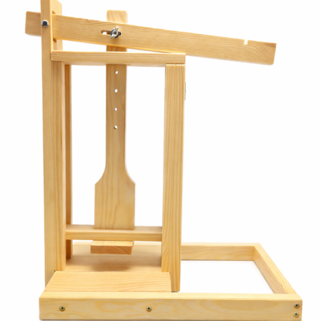 Houten kaaspers met hefboom