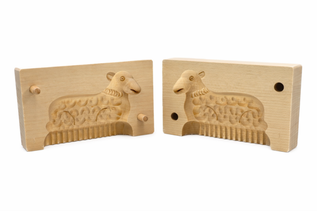 Botervorm rechthoek voor 150g boter - motief: Lam