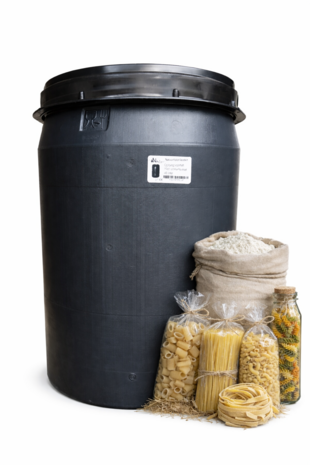 Natuurlijker leven opberg/voerton met schroefdeksel 40 liter