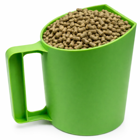 Natuurlijker leven voerschep 1kg (bekermodel) GROEN