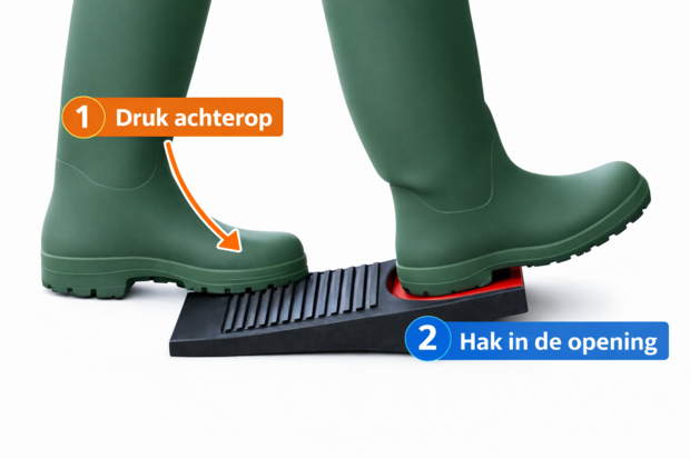 Laarzen uittrekhulp kunststof met hielbescherming