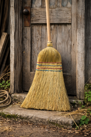 Rijststro bezem