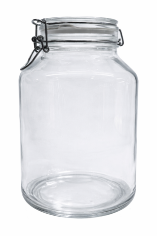 Ronde glazenpot van 4 liter met klemsluiting