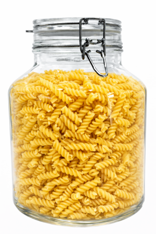 Vierkante glazenpot van 2 liter met klemsluiting