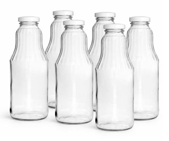 Natuurlijker leven sapfles met streepkraag 750 ml