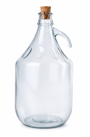 Gistingsfles 5 l recht met oortje en kurk