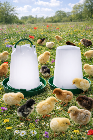 Kuiken drink en voersilo  1 liter