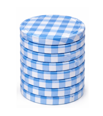 Twist-off deksel Blauw/Wit blok desgin