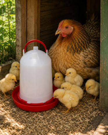 Drinkklok voor pluimvee met handvat 1.5 liter