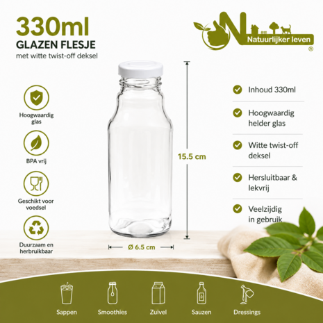 Sapflesje (Wit) 330 ml 