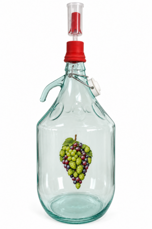 Gistingsfles 5 Liter met Beugeldop, Rubberdop & Waterslot
