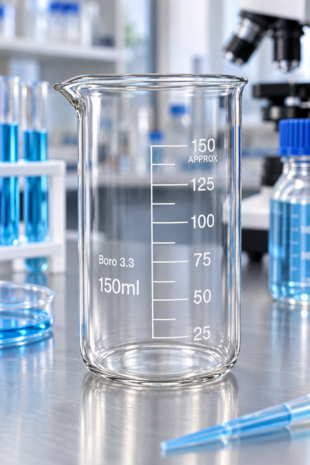 Bekerglas 150 ml Gegradueerd. hoog model Hittebestendig borosilikaat-glas