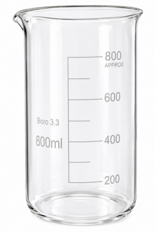 Bekerglas 800ml hoog model