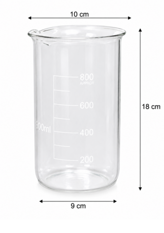 Bekerglas 800ml hoog model
