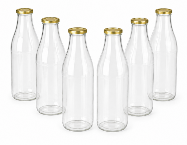 Sapfles met goudkeurige dop 1000 ml 6x