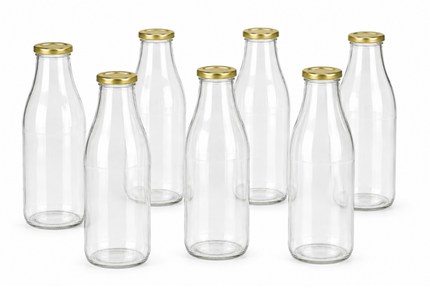 Sapfles met goudkeurige dop 1000 ml 6x