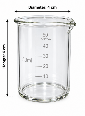 Bekerglas 50 ml Laag model hittebestendig borosilikaatglas
