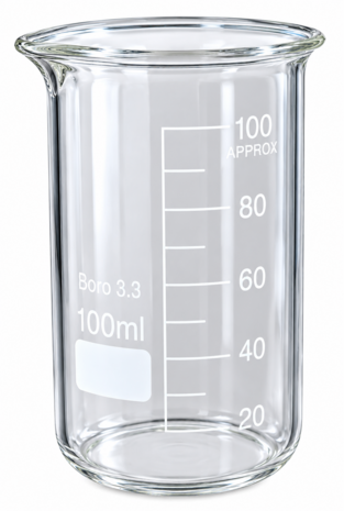 Bekerglas 100 ml hoog model gegradueerd hittebestendig