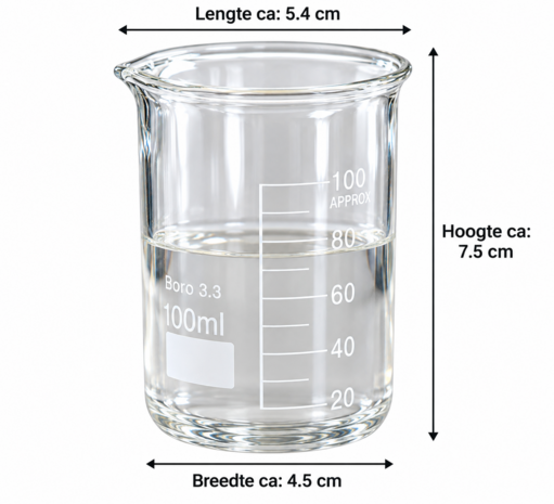 Bekerglas laag model 100ml