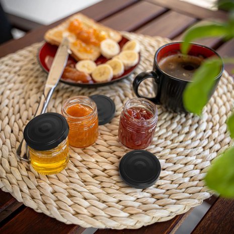 40 ml Glazen Potjes met Gekleurd Deksel &ndash; Set van 10 Stuks