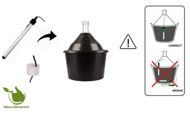 Verwarmer voor gistingsflessen