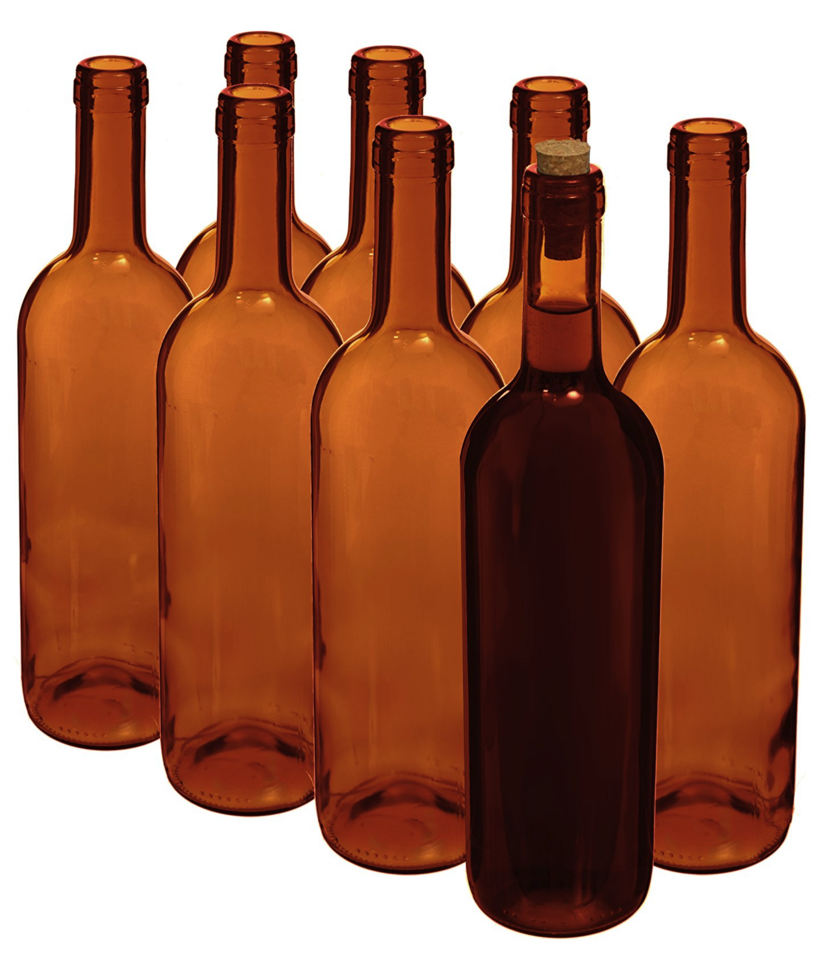 Weinflasche 0,75 Liter in Braun - Natürlich leben