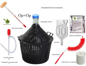 Gärflasche 34 Liter und diverses Zubehör