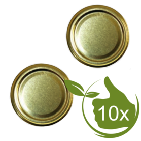 Twist-off Deckel 48 mm gold 10 Stück