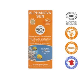 Sun vegan gefärbte Tagescreme SPF50 mittlerer Farbton