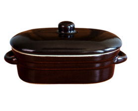 Steingutschale mit Deckel