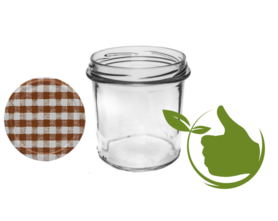 Marmeladengläser 346 ml mit twist-off deckel Braun (block-design) pro 6 Stück