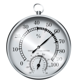 Thermometer / Hygrometer (silber)