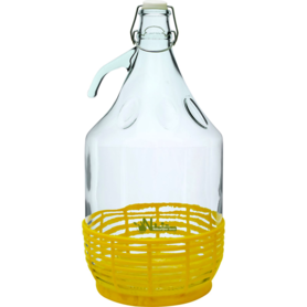 Fermentationsflasche 5 L mit kappe korb