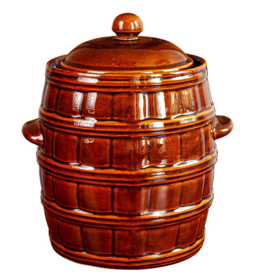 Sauerkrauttopf (braun kariert) 8 Liter.