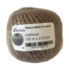 Juteseil 100 meter x 2,5 mm