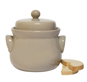 Mini-Gärtopf latte mit Deckel und Steinen 3Ltr.