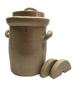 Gärtopf 6 liter grau klassisch 