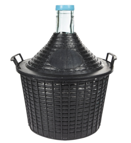 Glasballon 10 l normale Öffnung + Korb