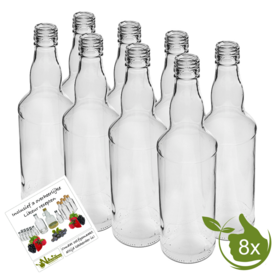Glasflasche "Bolhals" 500ml (8 Stück)