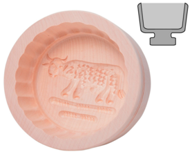Butterform rund für 250g Butter – Motiv: Kuh