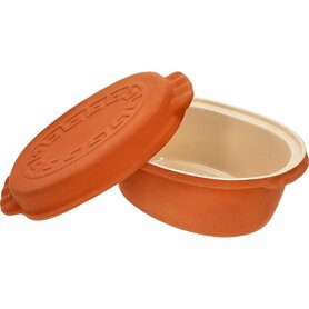 Römische glasierte ovale Schale 4,5 L