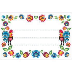 Selbstklebe Etiketten Volksmuster 85/55 mm - 20 Stk.