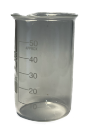 Becherglas 50 ml graduiert, hohes Modell hitzebeständig