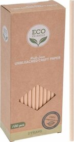 Strohhalme aus Kraftpapier 100 Stück - ECO Friendly