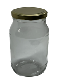 Glastopf 1.7 Liter gold Deckel