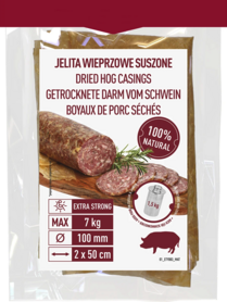 Getrocknete Schweinedärme, Kaliber 65 mm, 50 cm - 2 Stk.