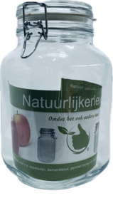 Quadratisches 2-Liter-Glas mit Clipverschluss