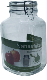 Quadratisches 3-Liter-Glas mit Clipverschluss